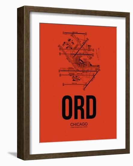 ORD Chicago Airport Orange-NaxArt-Framed Art Print