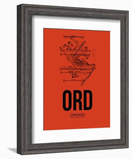 ORD Chicago Airport Orange-NaxArt-Framed Art Print