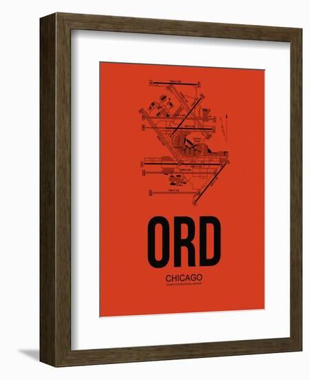 ORD Chicago Airport Orange-NaxArt-Framed Art Print