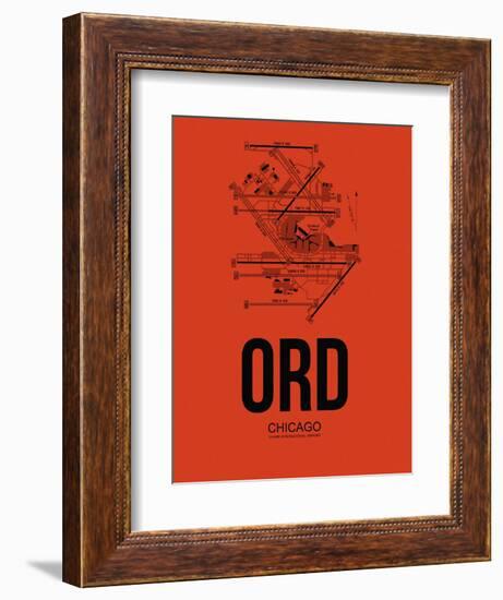 ORD Chicago Airport Orange-NaxArt-Framed Art Print