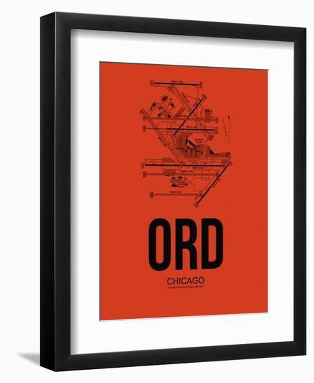 ORD Chicago Airport Orange-NaxArt-Framed Art Print