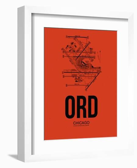 ORD Chicago Airport Orange-NaxArt-Framed Art Print