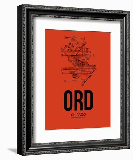 ORD Chicago Airport Orange-NaxArt-Framed Art Print