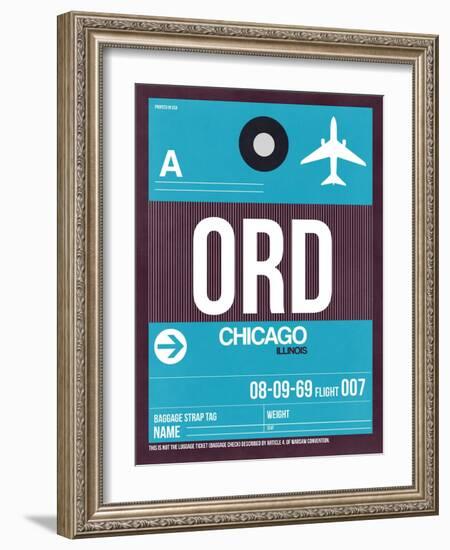 ORD Chicago Luggage Tag 1-NaxArt-Framed Art Print