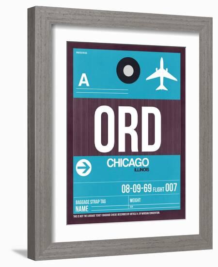 ORD Chicago Luggage Tag 1-NaxArt-Framed Art Print
