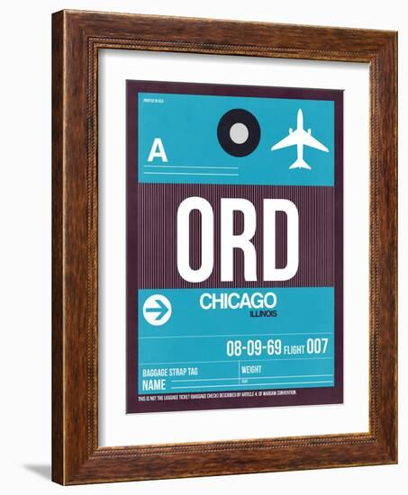 ORD Chicago Luggage Tag 1-NaxArt-Framed Art Print