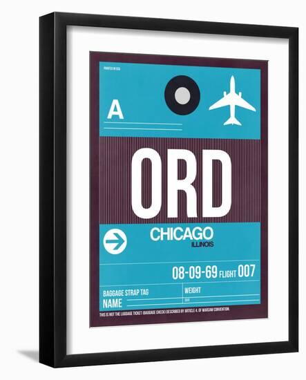 ORD Chicago Luggage Tag 1-NaxArt-Framed Art Print