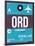 ORD Chicago Luggage Tag 1-NaxArt-Mounted Art Print