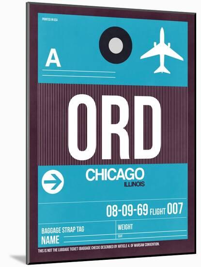 ORD Chicago Luggage Tag 1-NaxArt-Mounted Art Print