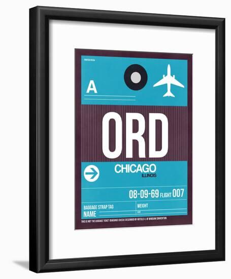 ORD Chicago Luggage Tag 1-NaxArt-Framed Art Print