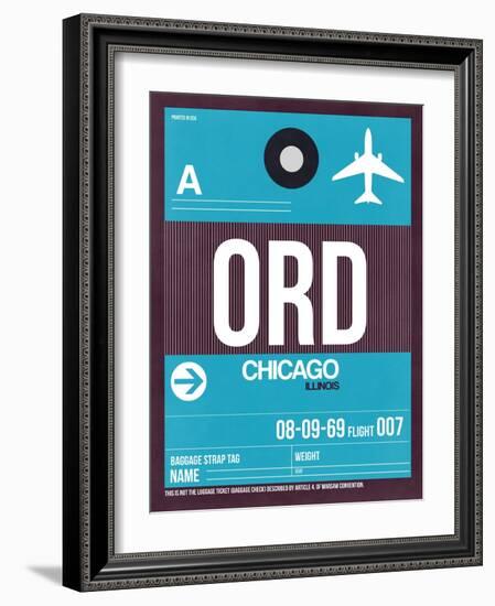 ORD Chicago Luggage Tag 1-NaxArt-Framed Art Print