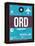 ORD Chicago Luggage Tag 1-NaxArt-Framed Stretched Canvas