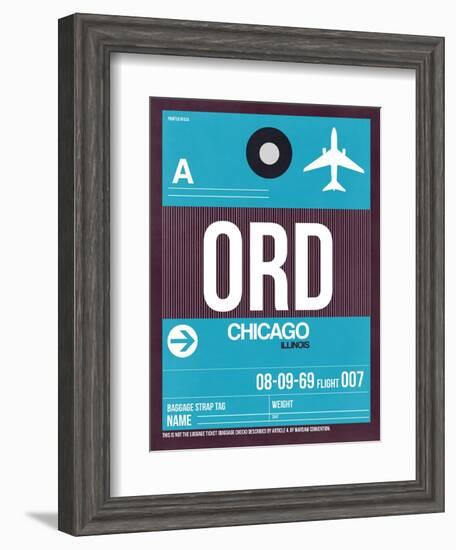 ORD Chicago Luggage Tag 1-NaxArt-Framed Art Print