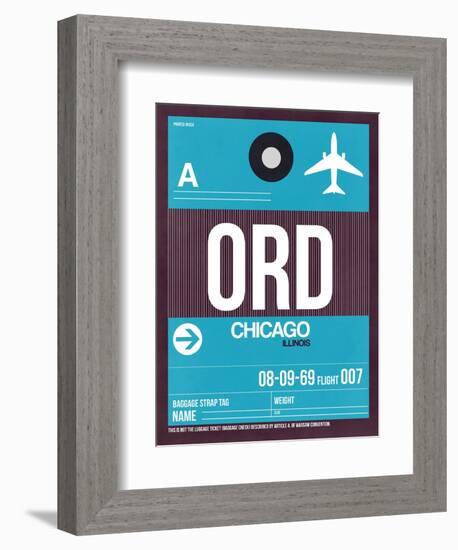 ORD Chicago Luggage Tag 1-NaxArt-Framed Art Print