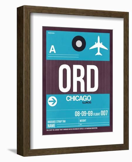 ORD Chicago Luggage Tag 1-NaxArt-Framed Art Print