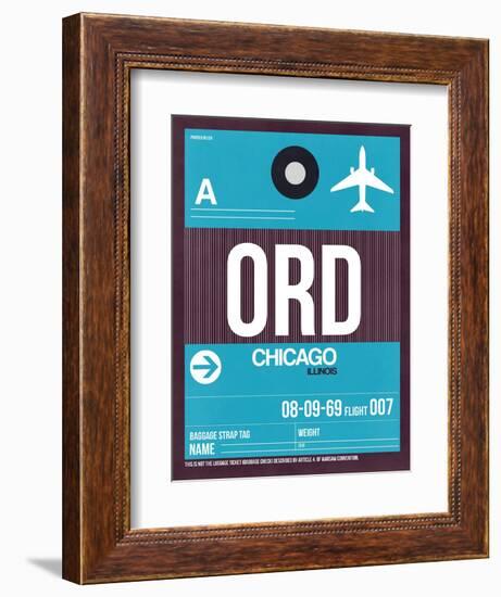 ORD Chicago Luggage Tag 1-NaxArt-Framed Art Print