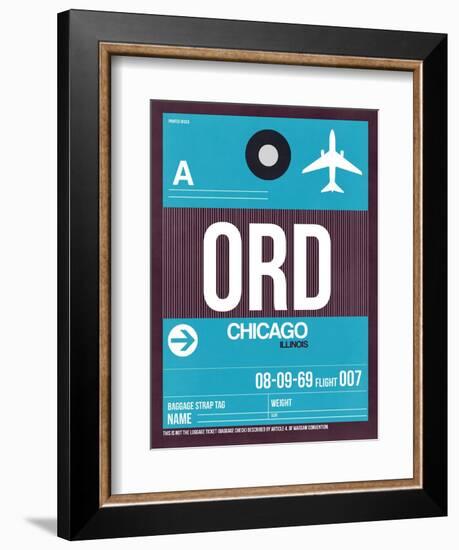 ORD Chicago Luggage Tag 1-NaxArt-Framed Art Print