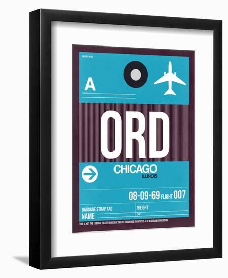 ORD Chicago Luggage Tag 1-NaxArt-Framed Art Print