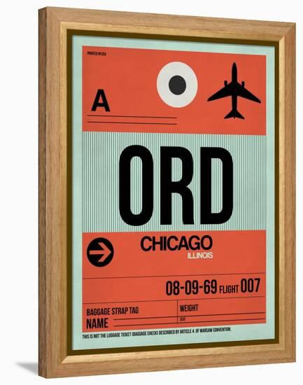 ORD Chicago Luggage Tag 2-NaxArt-Framed Stretched Canvas