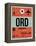 ORD Chicago Luggage Tag 2-NaxArt-Framed Stretched Canvas