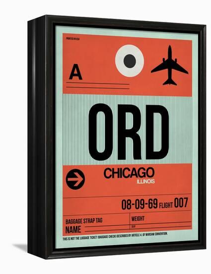 ORD Chicago Luggage Tag 2-NaxArt-Framed Stretched Canvas