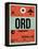 ORD Chicago Luggage Tag 2-NaxArt-Framed Stretched Canvas