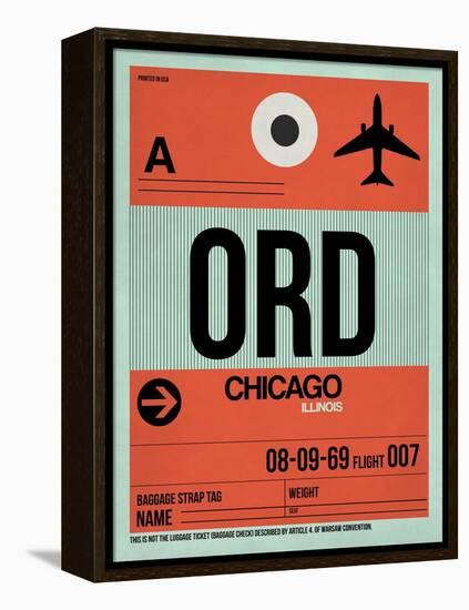 ORD Chicago Luggage Tag 2-NaxArt-Framed Stretched Canvas