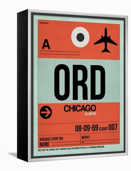 ORD Chicago Luggage Tag 2-NaxArt-Framed Stretched Canvas