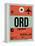 ORD Chicago Luggage Tag 2-NaxArt-Framed Stretched Canvas