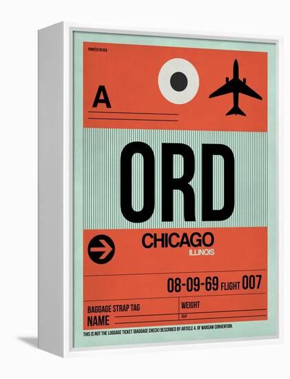 ORD Chicago Luggage Tag 2-NaxArt-Framed Stretched Canvas