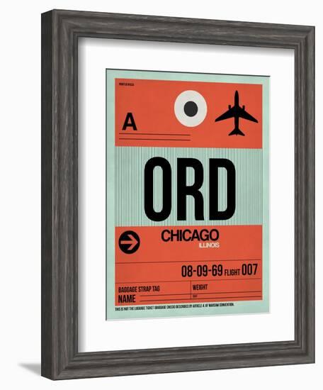 ORD Chicago Luggage Tag 2-NaxArt-Framed Art Print