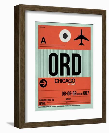 ORD Chicago Luggage Tag 2-NaxArt-Framed Art Print