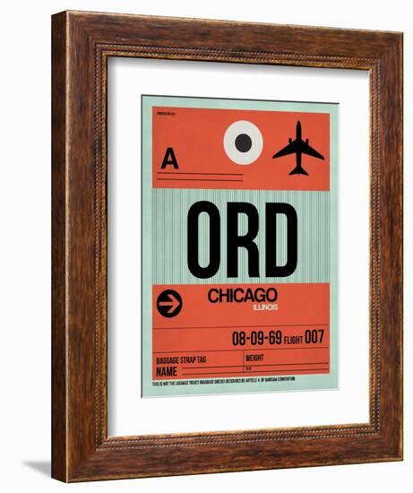 ORD Chicago Luggage Tag 2-NaxArt-Framed Art Print