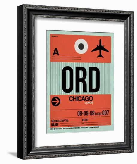 ORD Chicago Luggage Tag 2-NaxArt-Framed Art Print