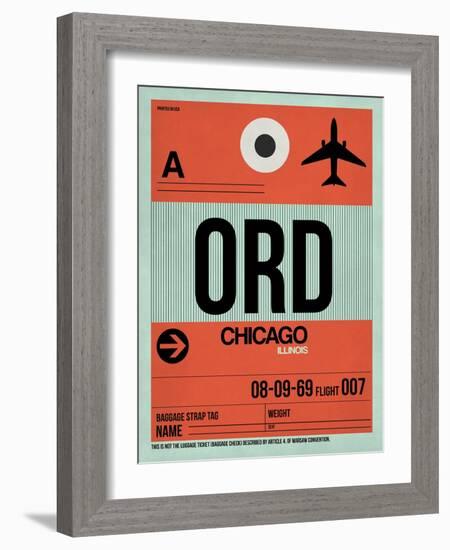 ORD Chicago Luggage Tag 2-NaxArt-Framed Art Print