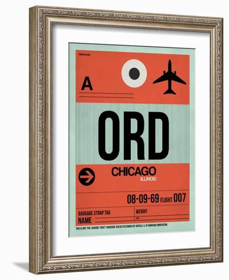 ORD Chicago Luggage Tag 2-NaxArt-Framed Art Print