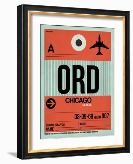 ORD Chicago Luggage Tag 2-NaxArt-Framed Art Print