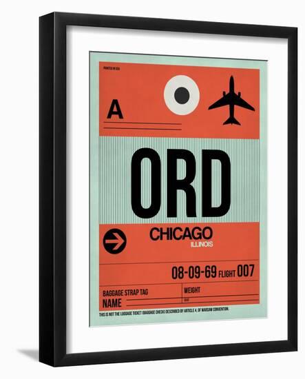 ORD Chicago Luggage Tag 2-NaxArt-Framed Art Print