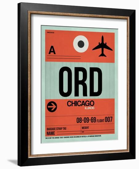 ORD Chicago Luggage Tag 2-NaxArt-Framed Art Print