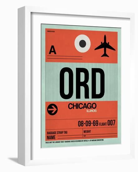 ORD Chicago Luggage Tag 2-NaxArt-Framed Art Print