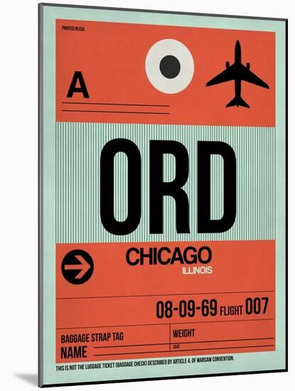 ORD Chicago Luggage Tag 2-NaxArt-Mounted Art Print