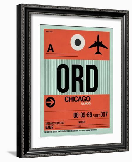 ORD Chicago Luggage Tag 2-NaxArt-Framed Art Print