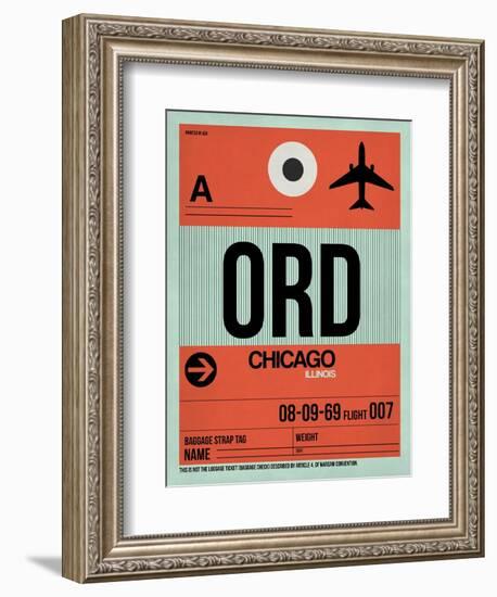 ORD Chicago Luggage Tag 2-NaxArt-Framed Premium Giclee Print
