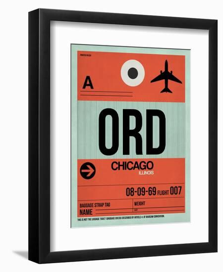 ORD Chicago Luggage Tag 2-NaxArt-Framed Premium Giclee Print