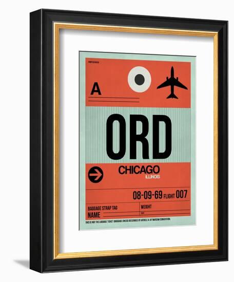 ORD Chicago Luggage Tag 2-NaxArt-Framed Premium Giclee Print