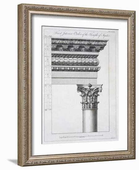 Order of the Portico to the Vestibulum in the Peristylium-Robert Adam-Framed Giclee Print