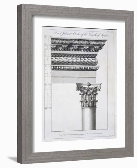 Order of the Portico to the Vestibulum in the Peristylium-Robert Adam-Framed Giclee Print