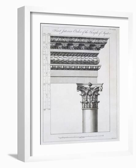 Order of the Portico to the Vestibulum in the Peristylium-Robert Adam-Framed Giclee Print