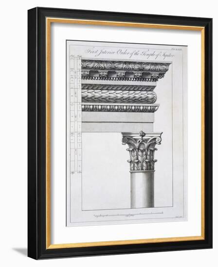 Order of the Portico to the Vestibulum in the Peristylium-Robert Adam-Framed Giclee Print