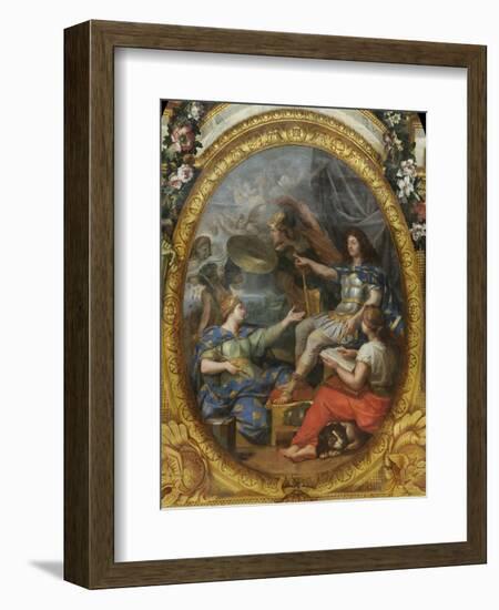 Order Restored in the Kingdom's Finances, 1662, 1680S-Charles Le Brun-Framed Giclee Print